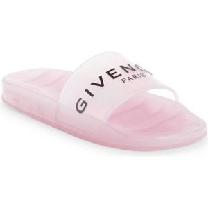 Givenchy Logo-Print Slide Sandals in Blossom Pink 38